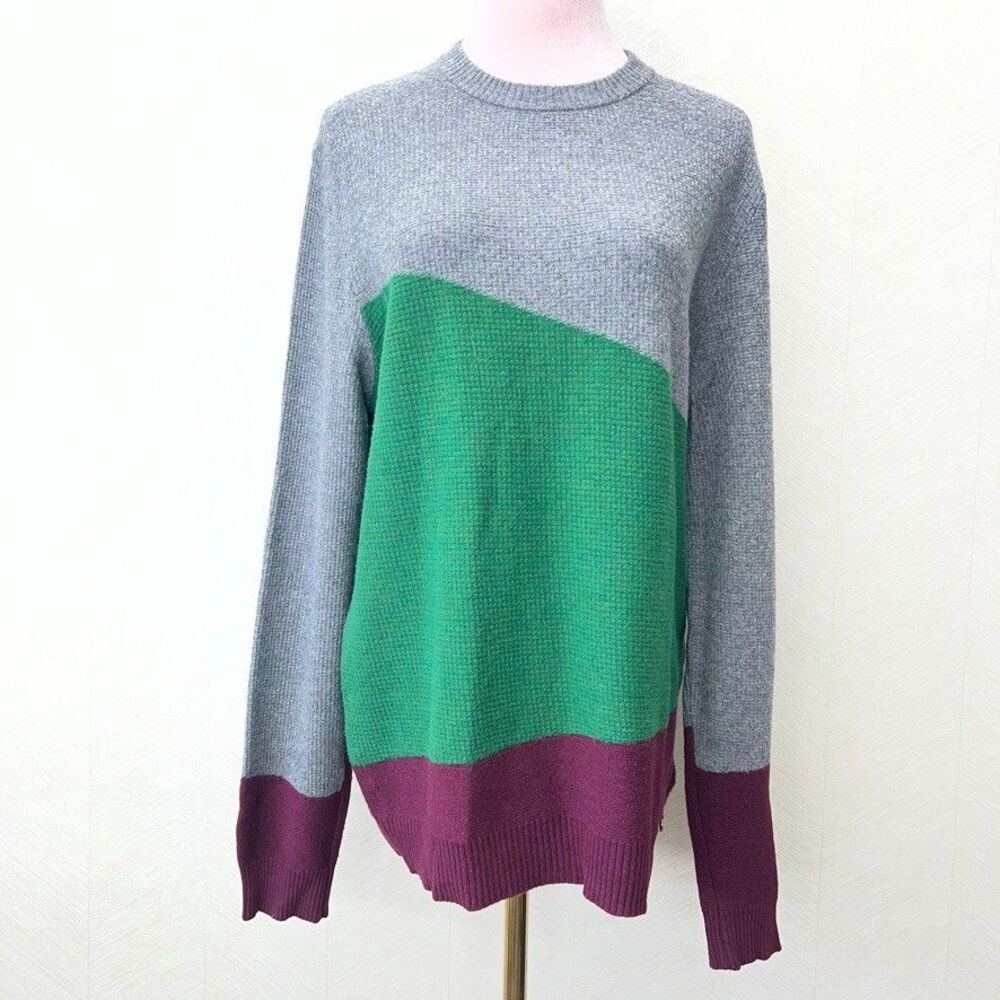 United Colors Of Benetton Long Sleeve Multicolor Pullover Sweater Mens Size M